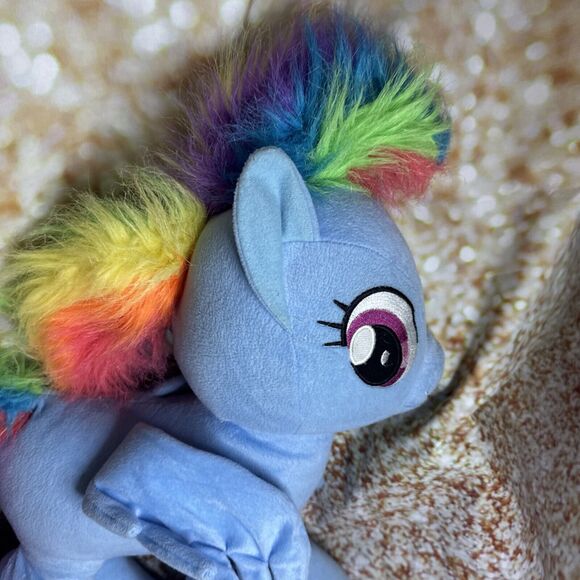 My Little Pony Large Plush Stuffed Toy 20" Rainbow Dash Hasbro Blue Pegasus 2014 - Picture 5 of 8